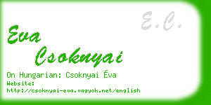 eva csoknyai business card