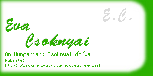 eva csoknyai business card